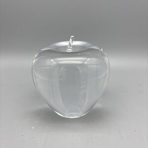 Glass Apple Paperweight
